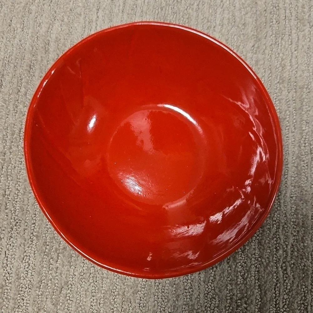 R Wood Studio Small Everything Bowl Red NWT